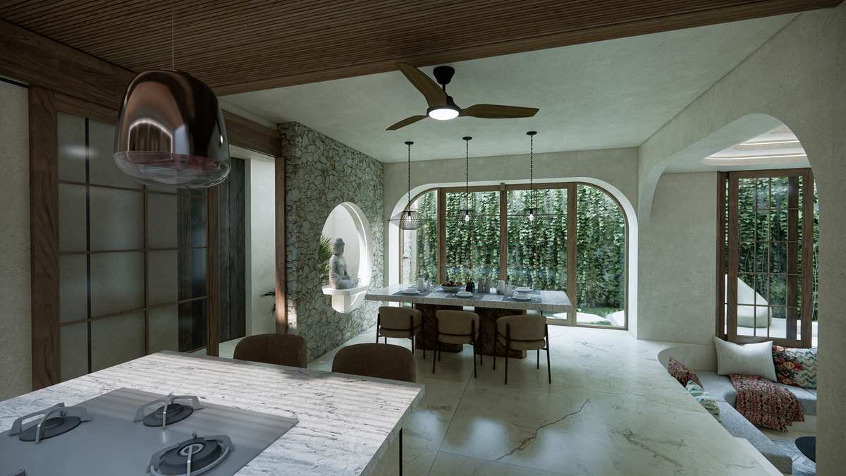 Kitchen and dining pavilion