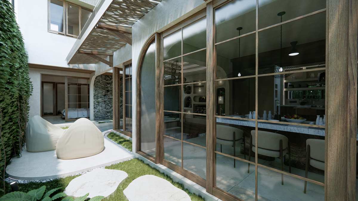Garden lounge beside the pool